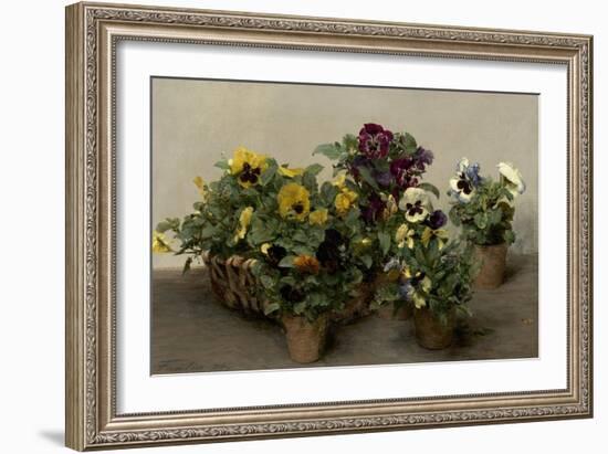 Pansies, 1874-Henri Fantin-Latour-Framed Art Print