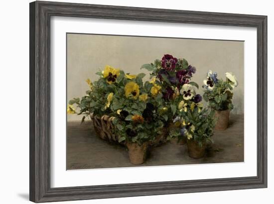 Pansies, 1874-Henri Fantin-Latour-Framed Art Print