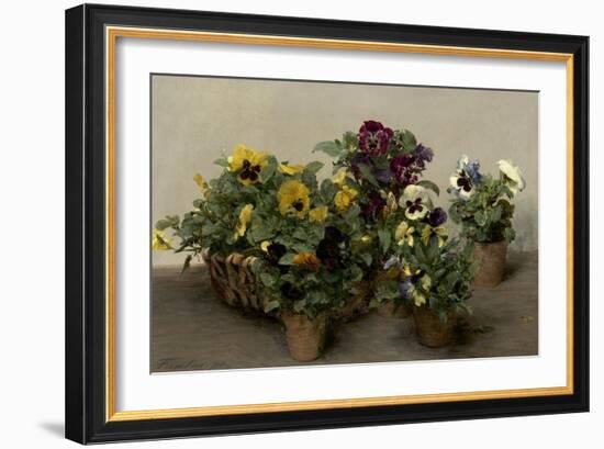 Pansies, 1874-Henri Fantin-Latour-Framed Art Print