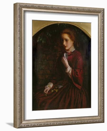 Pansies, C.1860-Arthur Hughes-Framed Premium Giclee Print