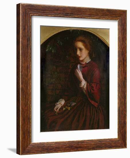 Pansies, C.1860-Arthur Hughes-Framed Premium Giclee Print