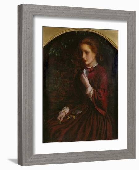 Pansies, C.1860-Arthur Hughes-Framed Giclee Print