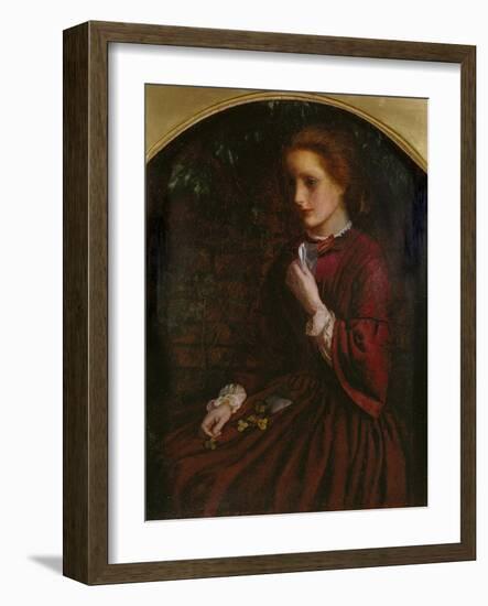 Pansies, C.1860-Arthur Hughes-Framed Giclee Print