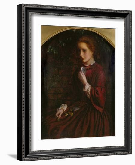 Pansies, C.1860-Arthur Hughes-Framed Giclee Print