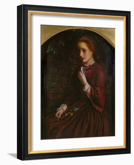 Pansies, C.1860-Arthur Hughes-Framed Giclee Print