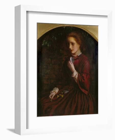 Pansies, C.1860-Arthur Hughes-Framed Giclee Print