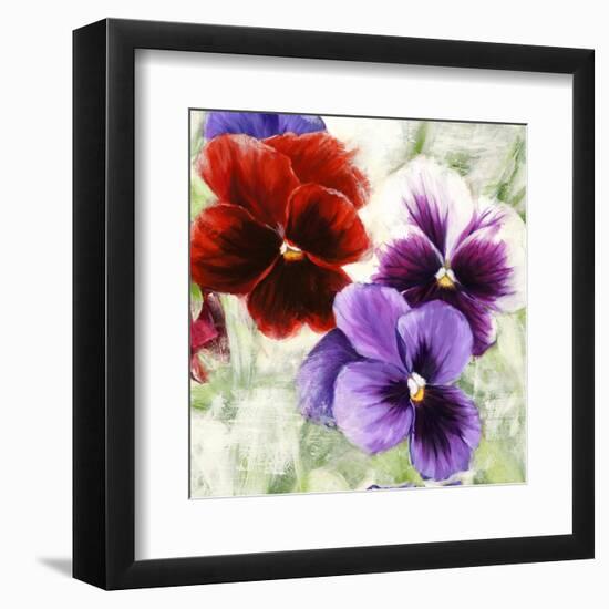 Pansies I-Jenny Thomlinson-Framed Art Print