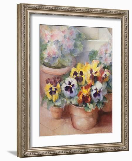 Pansies in a Conservatory-Karen Armitage-Framed Giclee Print