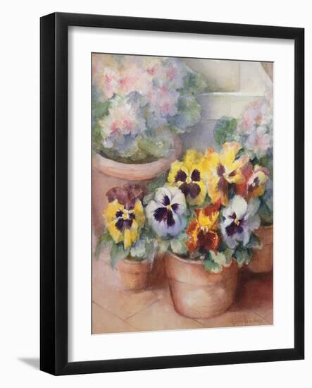 Pansies in a Conservatory-Karen Armitage-Framed Giclee Print