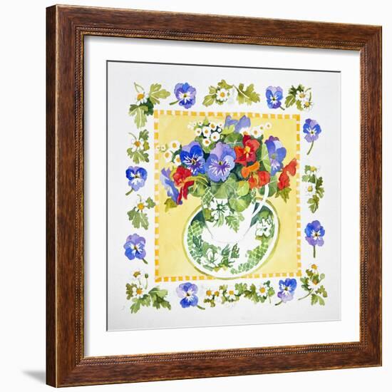 Pansies - Nasturtiums, 2013-Jennifer Abbott-Framed Giclee Print