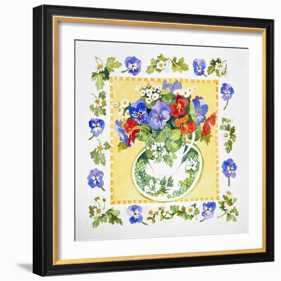 Pansies - Nasturtiums, 2013-Jennifer Abbott-Framed Giclee Print