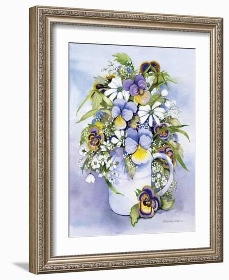 Pansies Perfect-Kathleen Parr McKenna-Framed Art Print