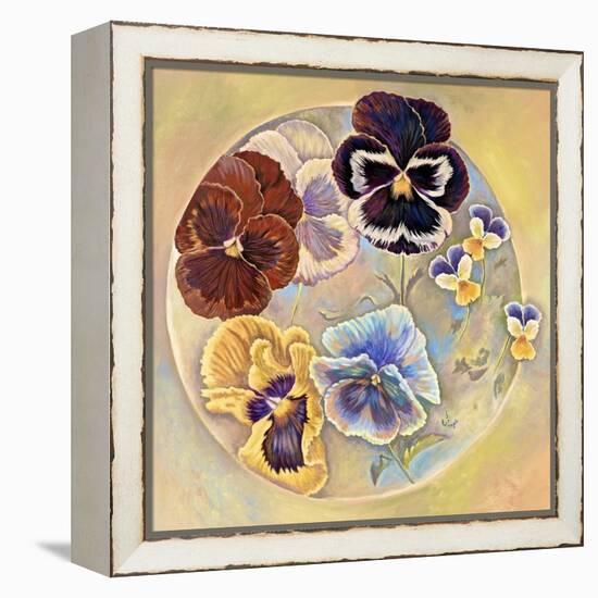 Pansies-Judy Mastrangelo-Framed Premier Image Canvas