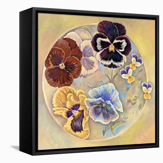 Pansies-Judy Mastrangelo-Framed Premier Image Canvas