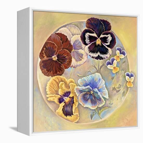 Pansies-Judy Mastrangelo-Framed Premier Image Canvas