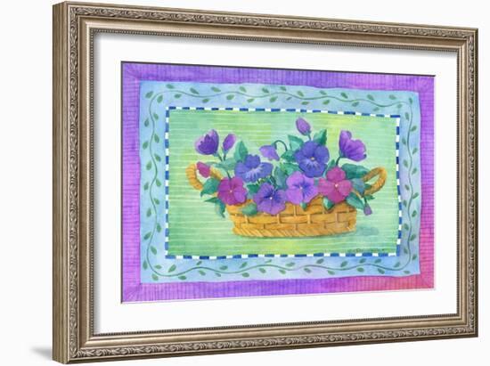 Pansy Basket-Fiona Stokes-Gilbert-Framed Giclee Print