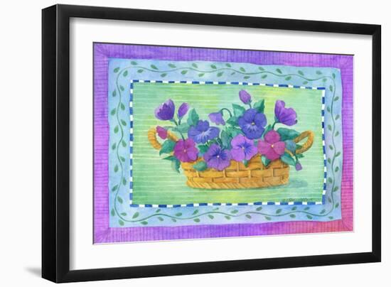 Pansy Basket-Fiona Stokes-Gilbert-Framed Giclee Print