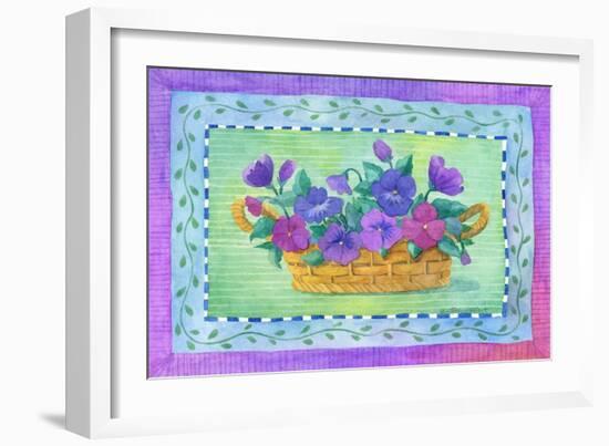 Pansy Basket-Fiona Stokes-Gilbert-Framed Giclee Print