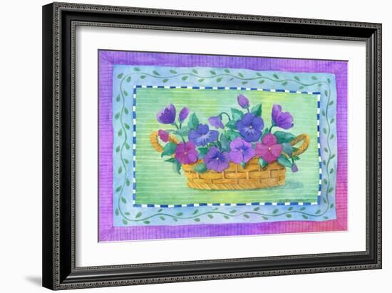 Pansy Basket-Fiona Stokes-Gilbert-Framed Giclee Print