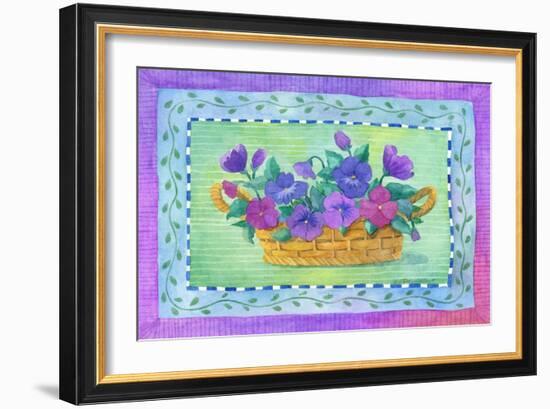 Pansy Basket-Fiona Stokes-Gilbert-Framed Giclee Print