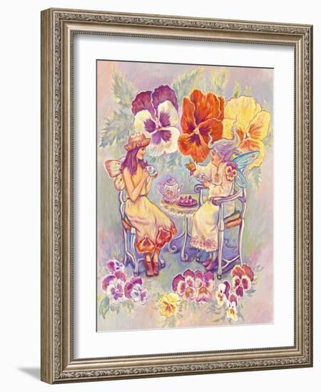 Pansy Fairies-Judy Mastrangelo-Framed Giclee Print