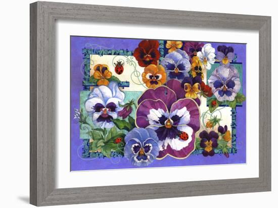 Pansy Mania-David Galchutt-Framed Giclee Print