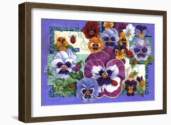 Pansy Mania-David Galchutt-Framed Giclee Print