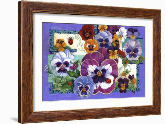 Pansy Mania-David Galchutt-Framed Giclee Print