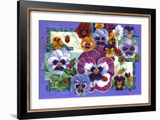 Pansy Mania-David Galchutt-Framed Giclee Print