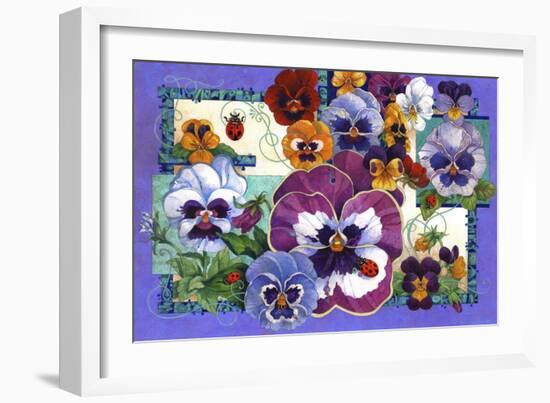 Pansy Mania-David Galchutt-Framed Giclee Print