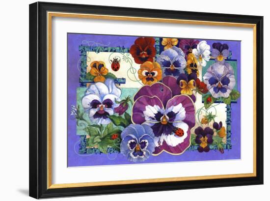 Pansy Mania-David Galchutt-Framed Giclee Print