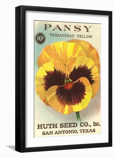 Pansy Seed Packet-null-Framed Art Print