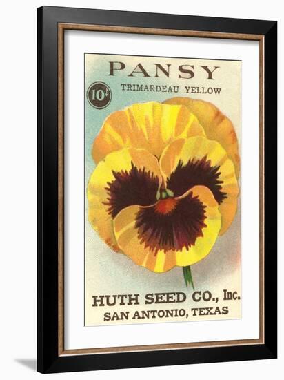 Pansy Seed Packet-null-Framed Art Print