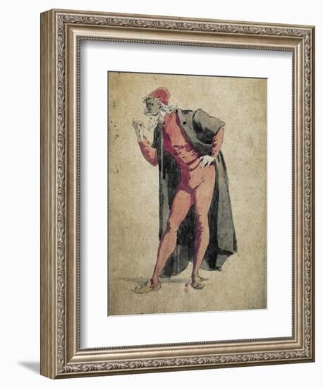 Pantalone, Commedia Dell'Arte Character by Maurice Sand (1823-1889)-null-Framed Giclee Print