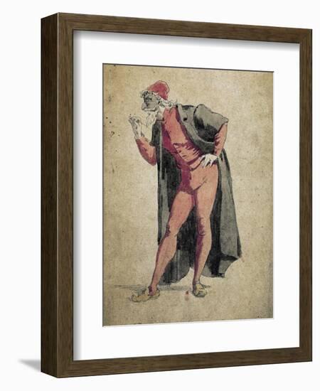 Pantalone, Commedia Dell'Arte Character by Maurice Sand (1823-1889)-null-Framed Giclee Print