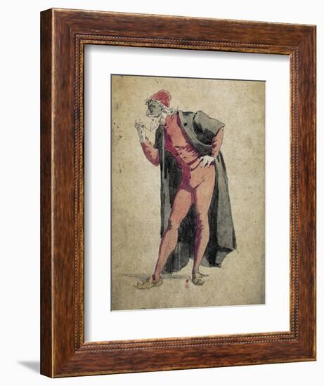 Pantalone, Commedia Dell'Arte Character by Maurice Sand (1823-1889)-null-Framed Giclee Print