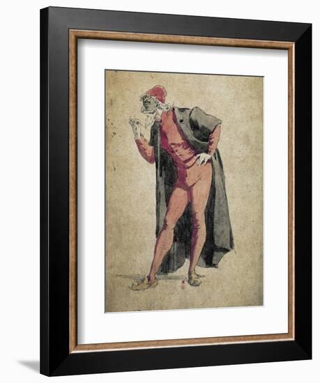 Pantalone, Commedia Dell'Arte Character by Maurice Sand (1823-1889)-null-Framed Giclee Print