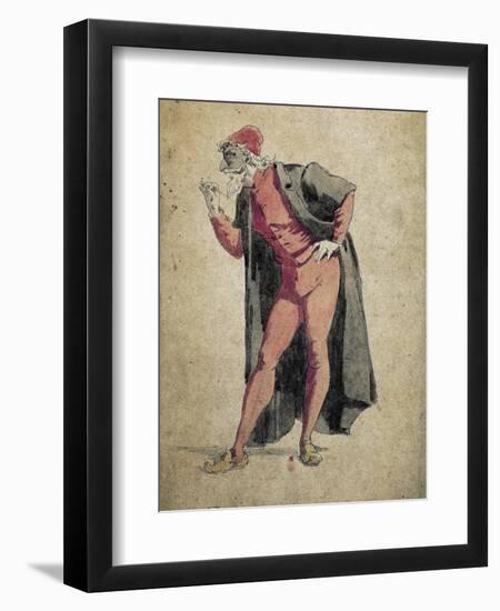 Pantalone, Commedia Dell'Arte Character by Maurice Sand (1823-1889)-null-Framed Giclee Print