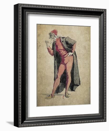 Pantalone, Commedia Dell'Arte Character by Maurice Sand (1823-1889)-null-Framed Giclee Print