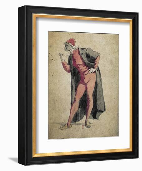 Pantalone, Commedia Dell'Arte Character by Maurice Sand (1823-1889)-null-Framed Giclee Print