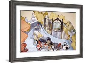Pantheon And Luxembourg Gardens-Zelda Fitzgerald-Framed Art Print