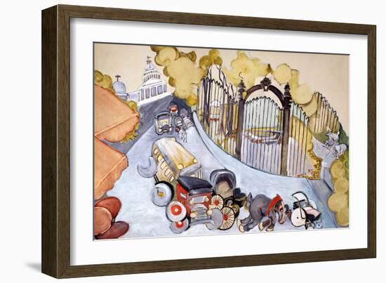 Pantheon And Luxembourg Gardens-Zelda Fitzgerald-Framed Art Print