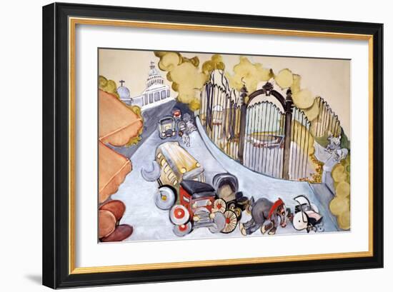 Pantheon And Luxembourg Gardens-Zelda Fitzgerald-Framed Art Print