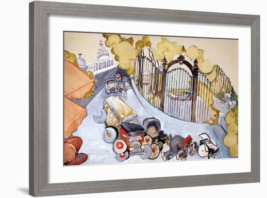 Pantheon And Luxembourg Gardens-Zelda Fitzgerald-Framed Art Print