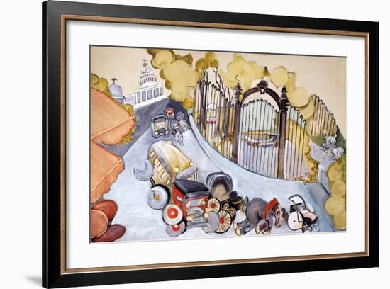 Pantheon And Luxembourg Gardens-Zelda Fitzgerald-Framed Art Print