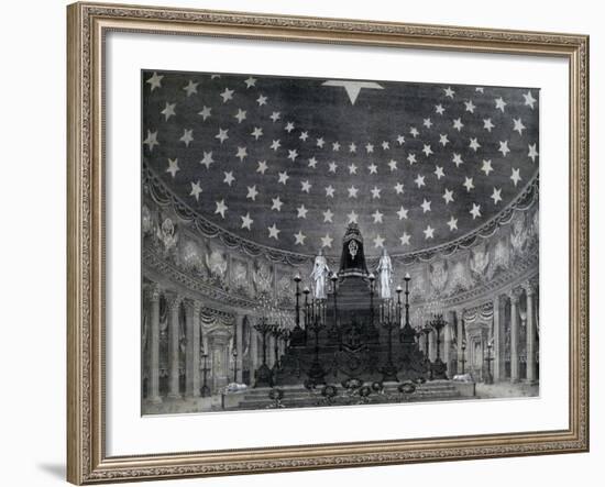 Pantheon for Victor Emmanuel II's Funeral Celebrated on February 16, 1878 in Rome, Italy-null-Framed Giclee Print