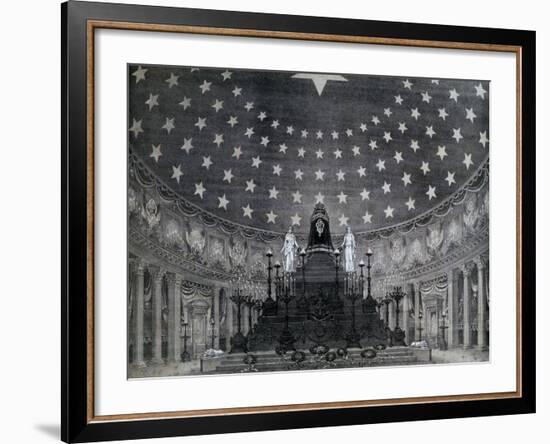 Pantheon for Victor Emmanuel II's Funeral Celebrated on February 16, 1878 in Rome, Italy-null-Framed Giclee Print