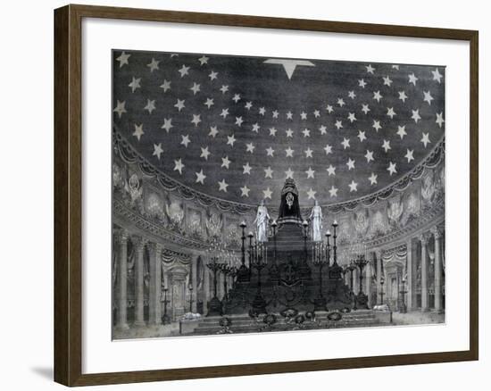 Pantheon for Victor Emmanuel II's Funeral Celebrated on February 16, 1878 in Rome, Italy-null-Framed Giclee Print