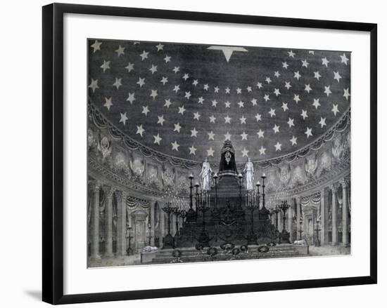 Pantheon for Victor Emmanuel II's Funeral Celebrated on February 16, 1878 in Rome, Italy-null-Framed Giclee Print