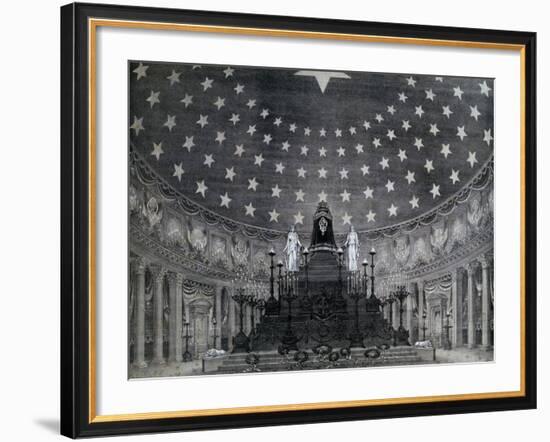 Pantheon for Victor Emmanuel II's Funeral Celebrated on February 16, 1878 in Rome, Italy-null-Framed Giclee Print